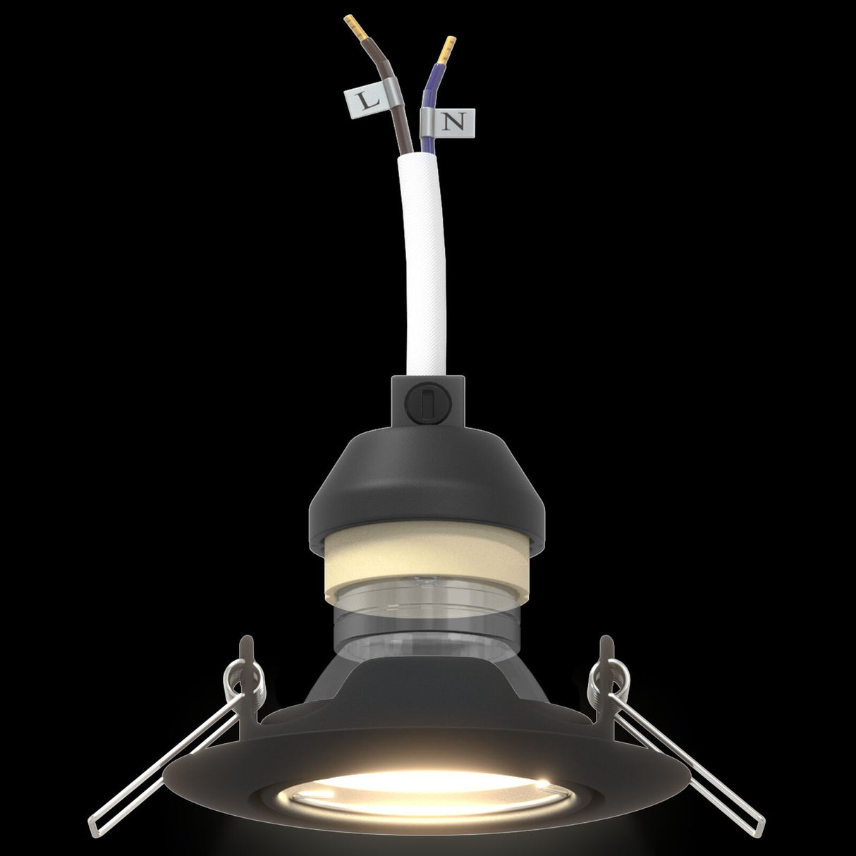 Recessed Spotlights 6 Pcs Round Gu10 Ø90 Mm Steel