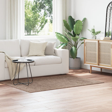 Shaggy Rug With Latex Backing Brown 120X170 Cm