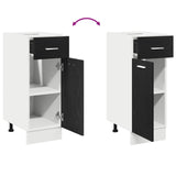 Black Oak Drawer Bottom Cabinet - 30X46X81.5 Cm, Made From Engineered Wood