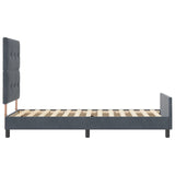 Bed Frame Dark Grey 90X200 Cm Velvet