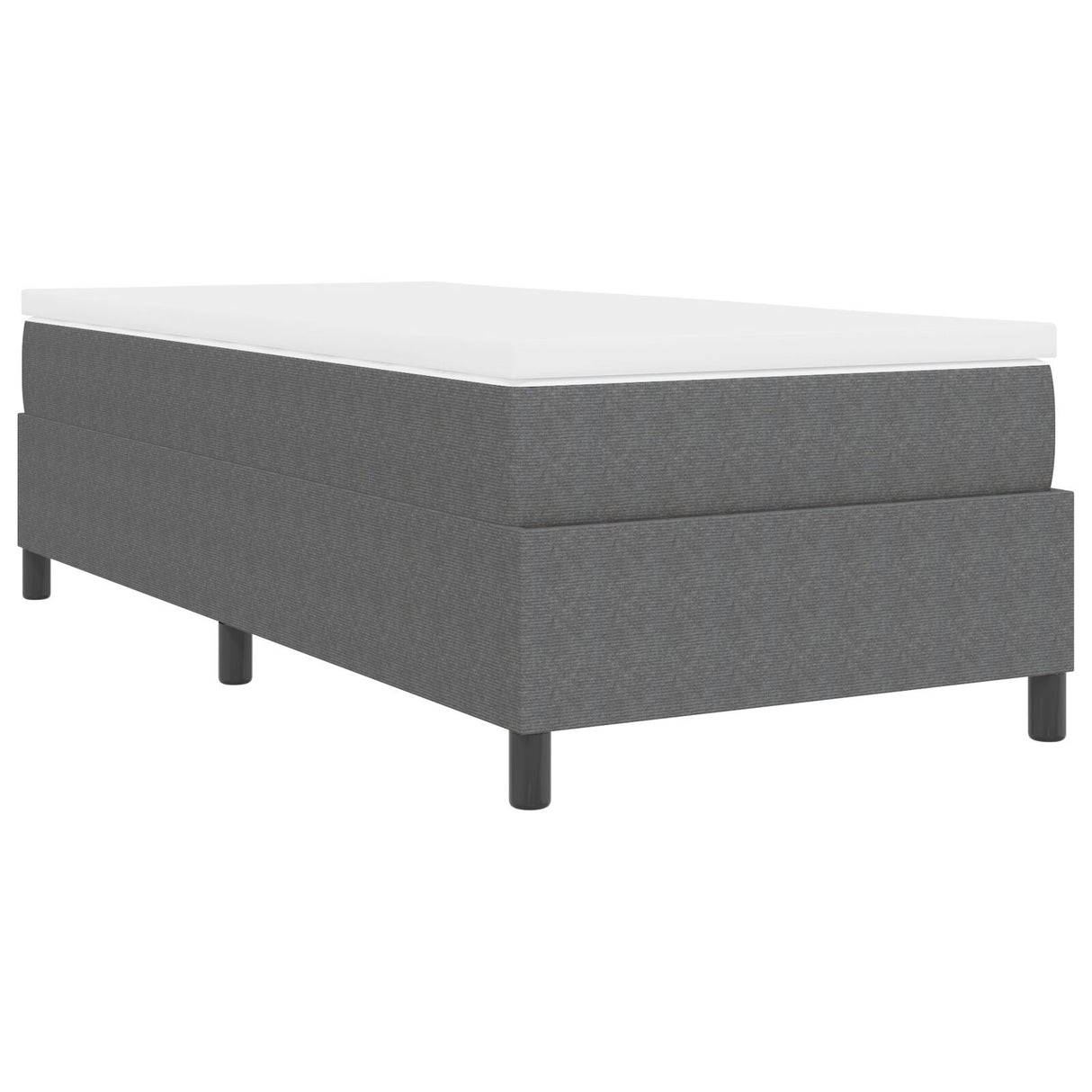 Box Spring Bed With Mattress Light Grey 80X200 Cm Corduroy Fabric