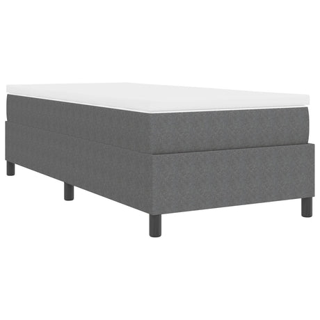 Box Spring Bed With Mattress Light Grey 80X200 Cm Corduroy Fabric