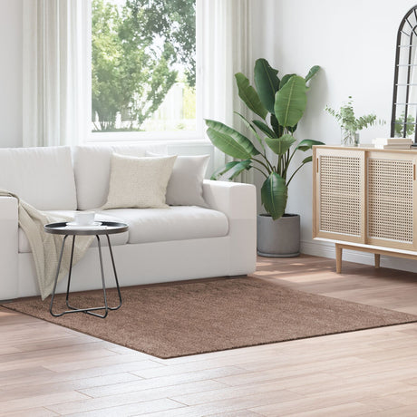 Shaggy Rug High Pile Brown 160X160 Cm Pp