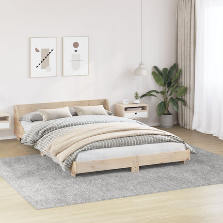 Shaggy Rug With Latex Backing Grey 240X340 Cm