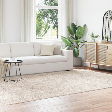 Shaggy Rug With Latex Backing Cream 240X340 Cm