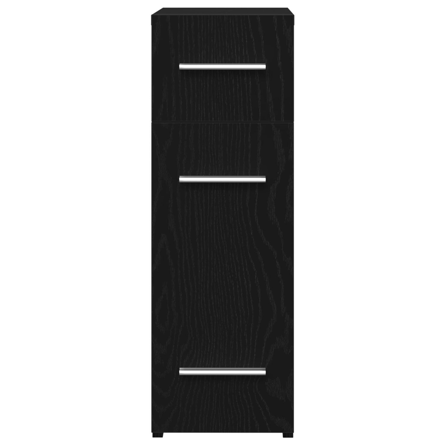 Apothecary Cabinet Black Oak 20X45.5X60 Cm Engineered Wood