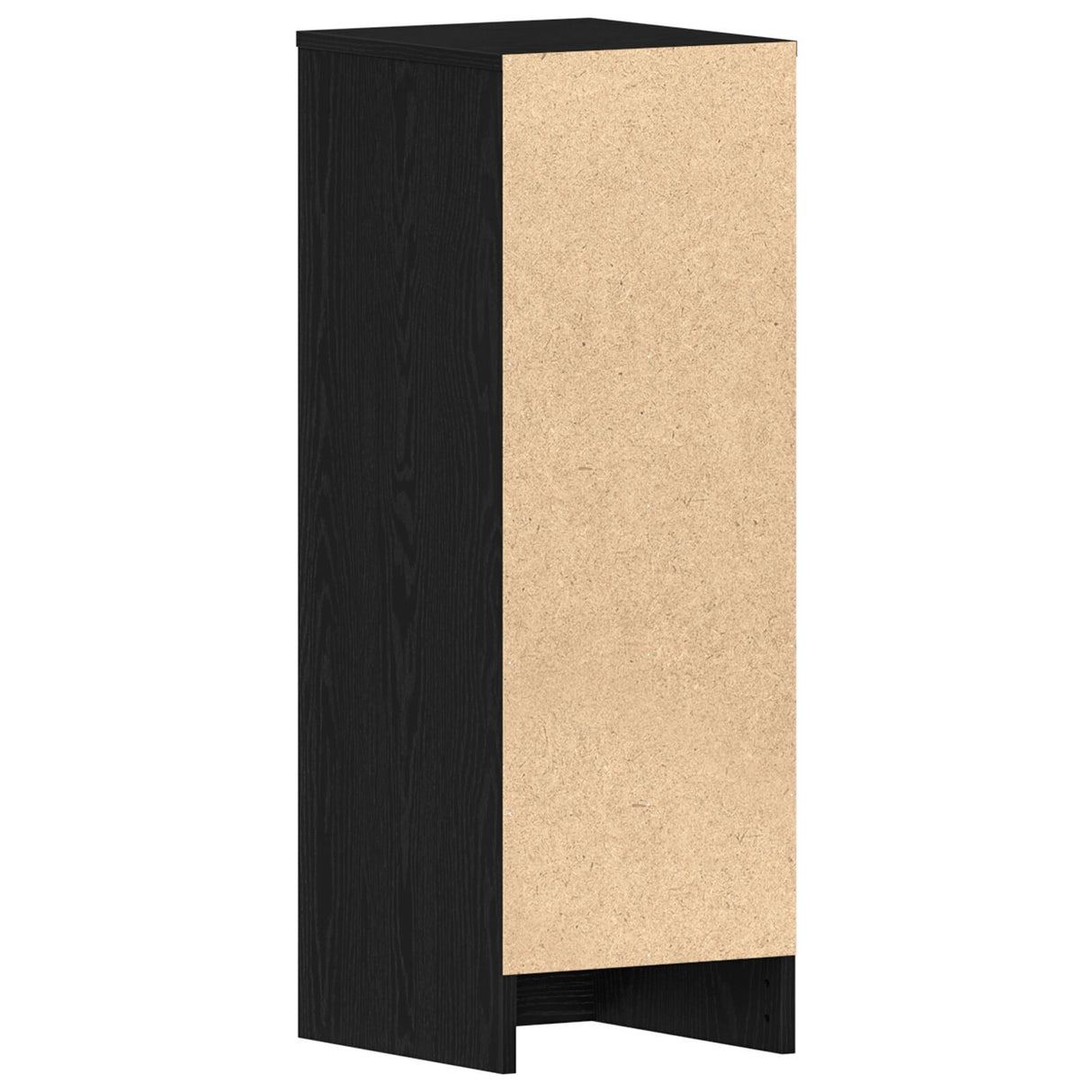 Shoe Cabinet In Black Oak - 31.5 X 35 X 90 Cm Made From Engineered Wood