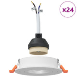 Recessed Spotlights 24 Pcs Round Gu10 White Ø91 Mm