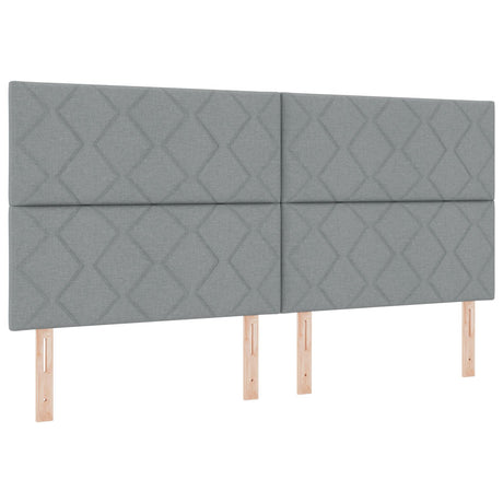 Light Grey Fabric Bed Frame 200X200 Cm