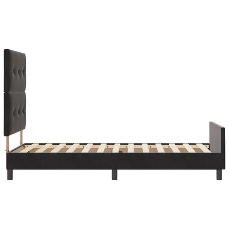 Bed Frame Black 90X190 Cm Velvet