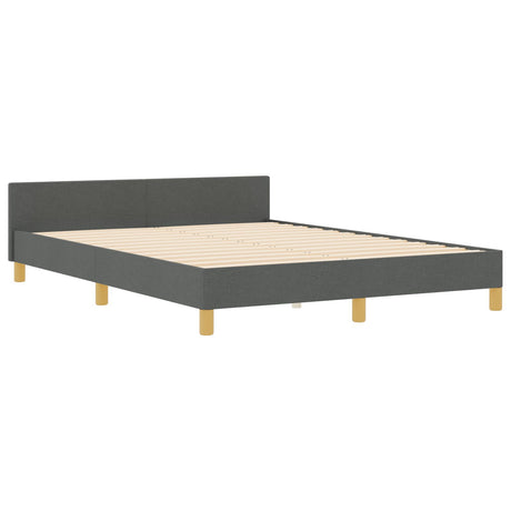 Dark Grey Bed Frame 160X200 Cm Fabric