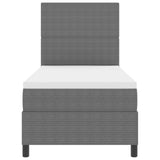 Box Spring Bed With Mattress Light Grey 80X200 Cm Corduroy Fabric