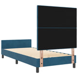 Bed Frame Dark Blue 100X200 Cm Velvet