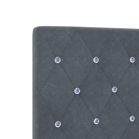 Bed Frame Dark Grey 140X200 Cm Velvet