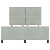 Bed Frame Light Grey 140X200 Cm Velvet