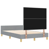Bed Frame Light Grey 120X200 Cm Fabric