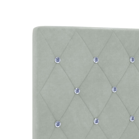 Bed Frame Light Grey 140X190 Cm Velvet
