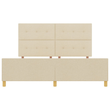 Bed Frame Cream 180X200 Cm Fabric