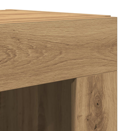 Sideboard With Wall Cabinet Artisan Oak Engineered Wood