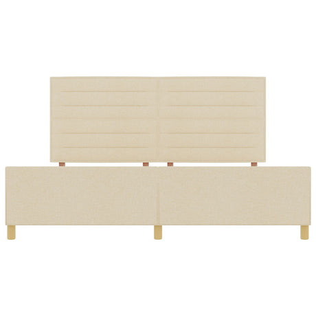 Cream Fabric Bed Frame 200X200 Cm