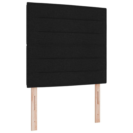 Black Fabric Bed Frame 90X190 Cm