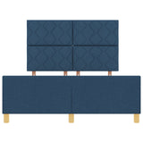 Blue Fabric Bed Frame 140X200 Cm