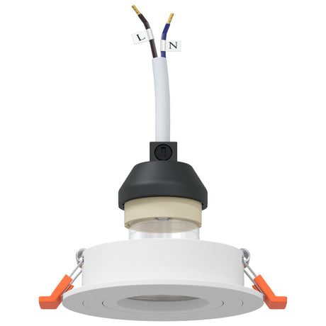 Recessed Spotlights 24 Pcs Round Gu10 White Ø91 Mm