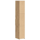 Highboard Black Oak 30X42,5X185 Cm Engineered Wood
