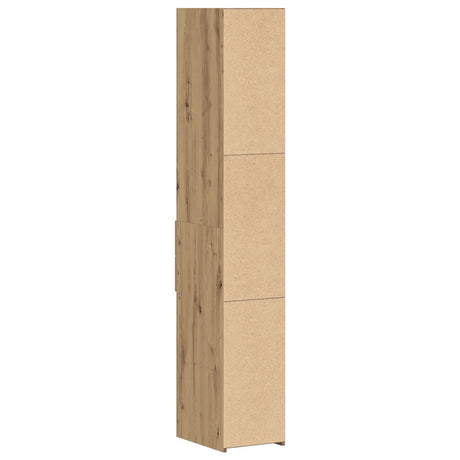 Highboard Black Oak 30X42,5X185 Cm Engineered Wood