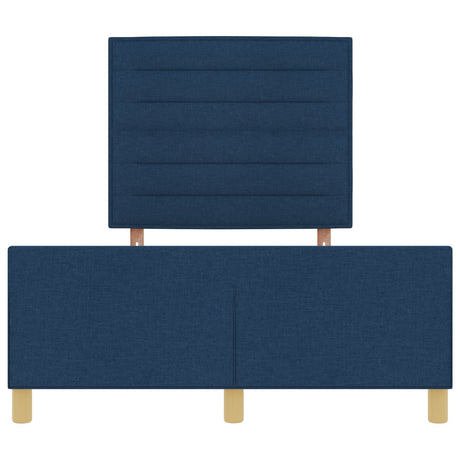 Bed Frame Blue 160X200 Cm Fabric