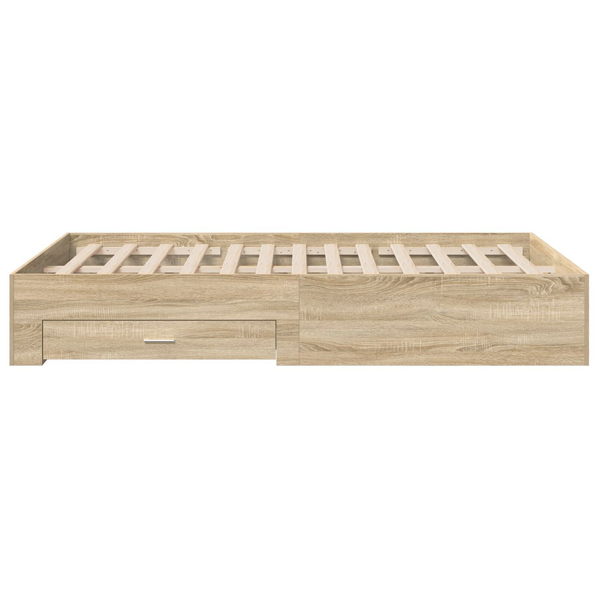 Bed Frame Sonoma Oak 140X200 Cm Engineered Wood