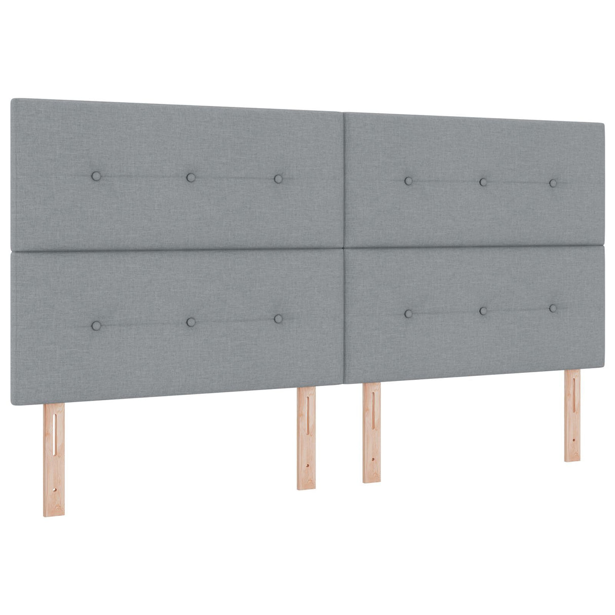 Bed Frame Light Grey 200X200 Cm Fabric