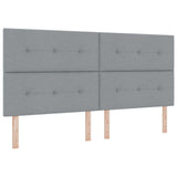 Bed Frame Light Grey 200X200 Cm Fabric