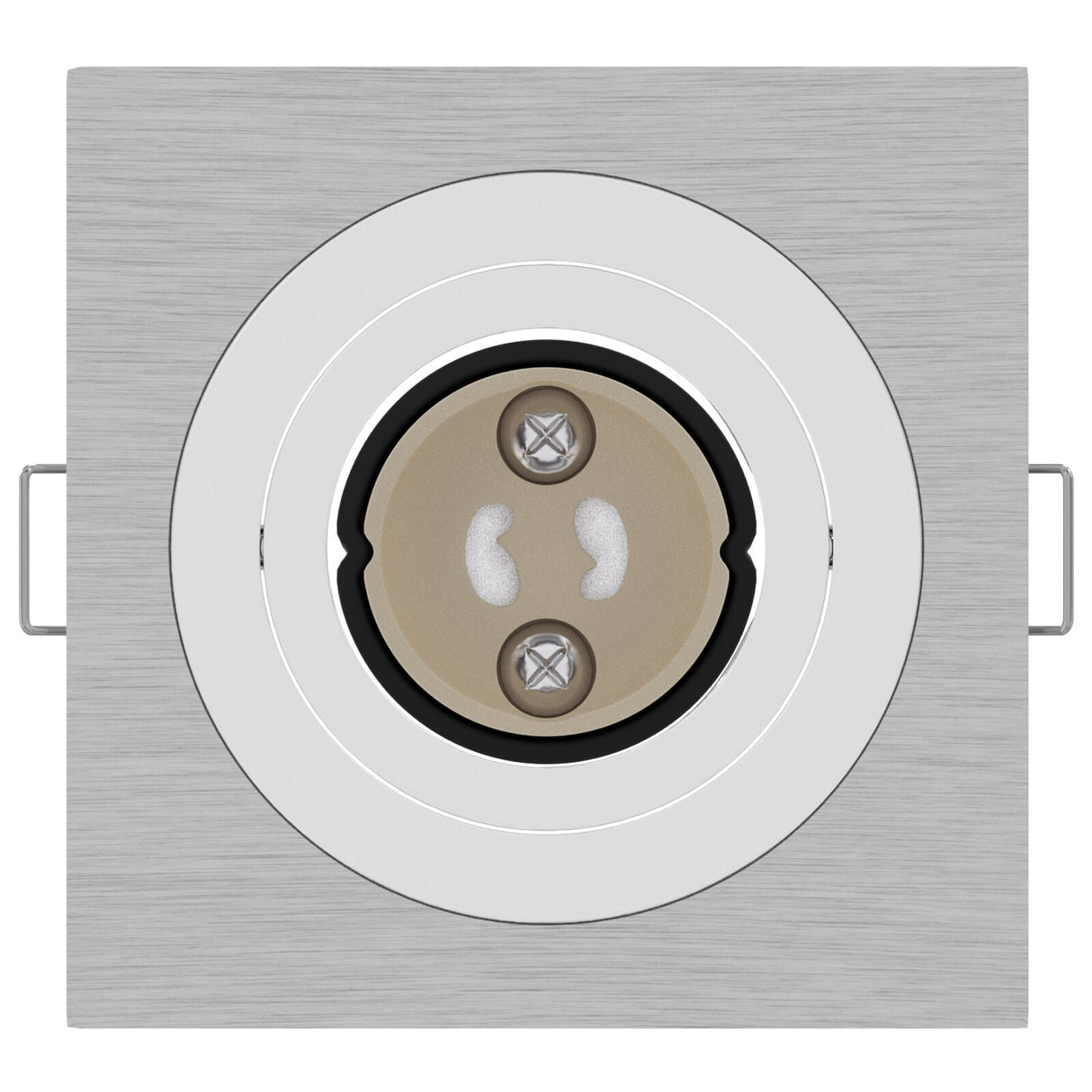 Recessed Spotlights 12 Pcs Square Gu10 Silver 91X91 Mm