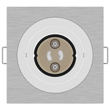 Recessed Spotlights 12 Pcs Square Gu10 Silver 91X91 Mm