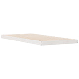 Floor Bed Frame 100X220 Cm Solid Wood Pine