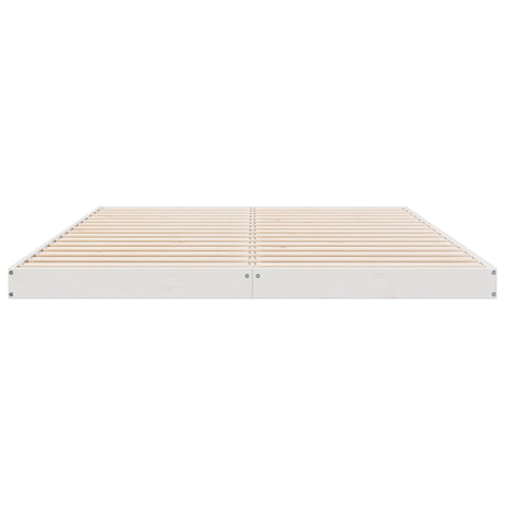 Floor Bed Frame 160X210 Cm Solid Wood Pine