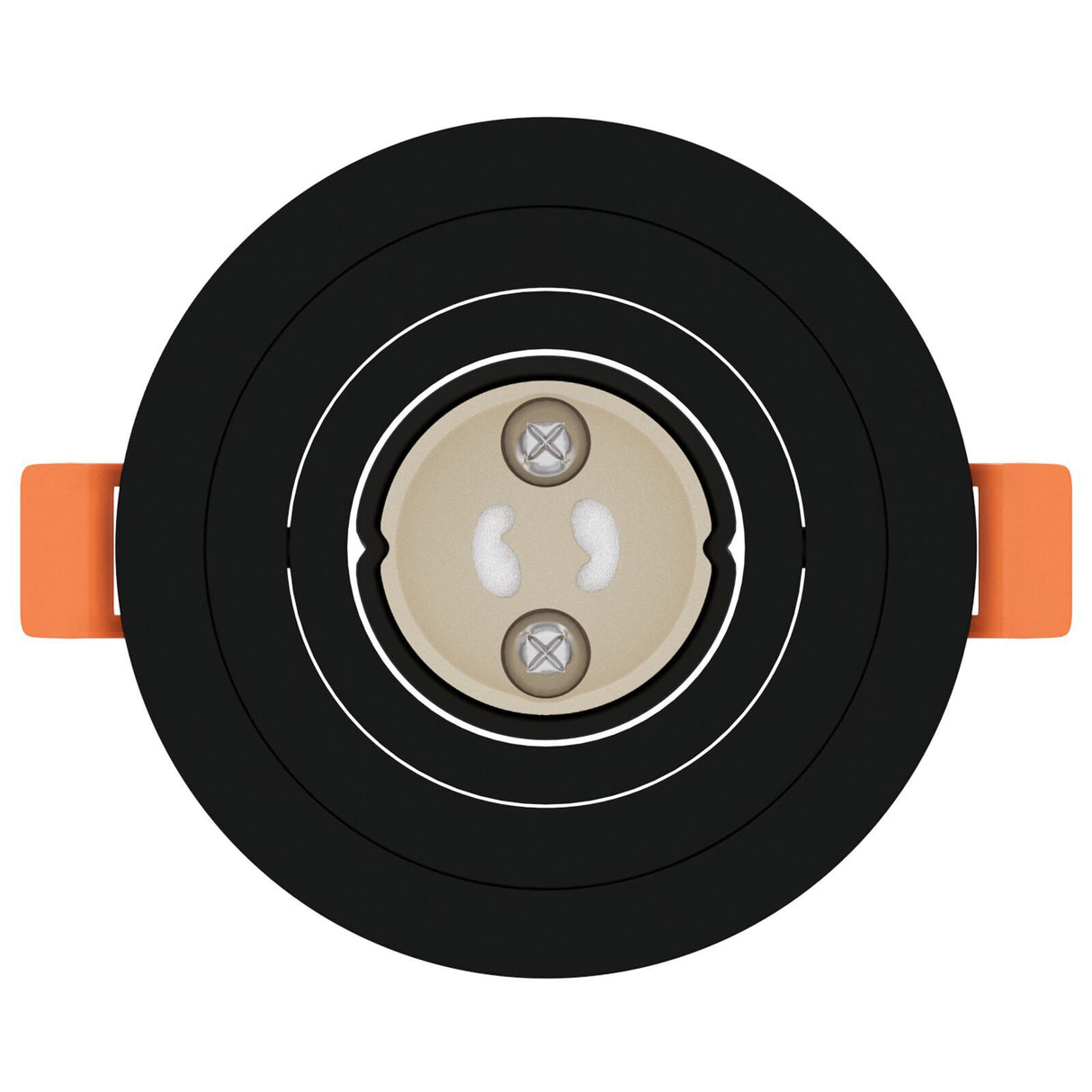 Recessed Spotlights 6 Pcs Round Gu10 Black Ø91 Mm