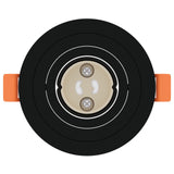 Recessed Spotlights 6 Pcs Round Gu10 Black Ø91 Mm