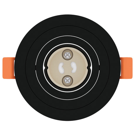 Recessed Spotlights 6 Pcs Round Gu10 Black Ø91 Mm