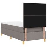 Box Spring Bed With Mattress & Led Taupe 100X200 Cm Fabric