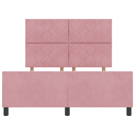 Bed Frame Pink 160X200 Cm Velvet