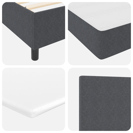 Box Spring Bed With Mattress Dark Grey 80X200 Cm Corduroy Fabric