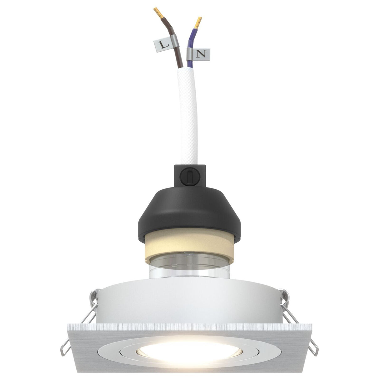 Recessed Spotlights 24 Pcs Square Gu10 Silver 91X91 Mm