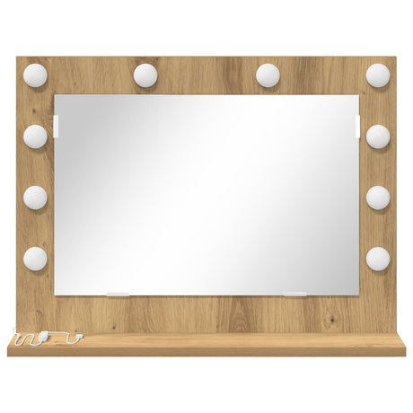 Vanity Mirror Artisan Oak Engineered Wood 60 X 45 X 18 Cm