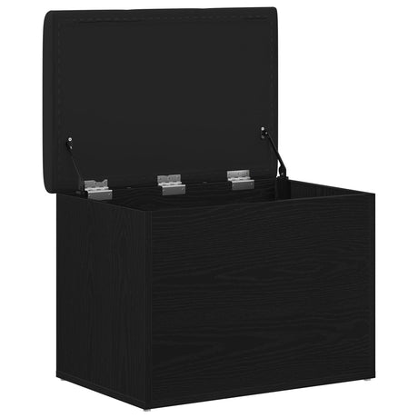 Storage Bench Black Oak 60X40X45 Cm Engineered Wood