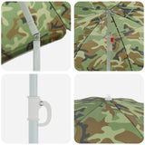 Beach Parasol With Aluminium Pole Camouflage 240 Cm
