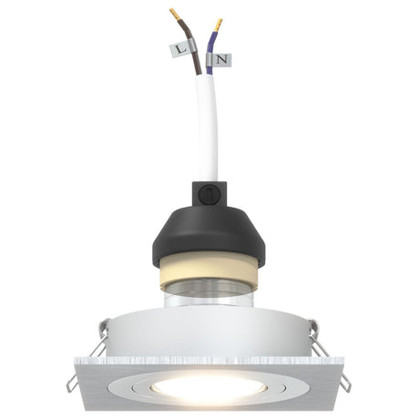 Recessed Spotlights 12 Pcs Square Gu10 Silver 91X91 Mm