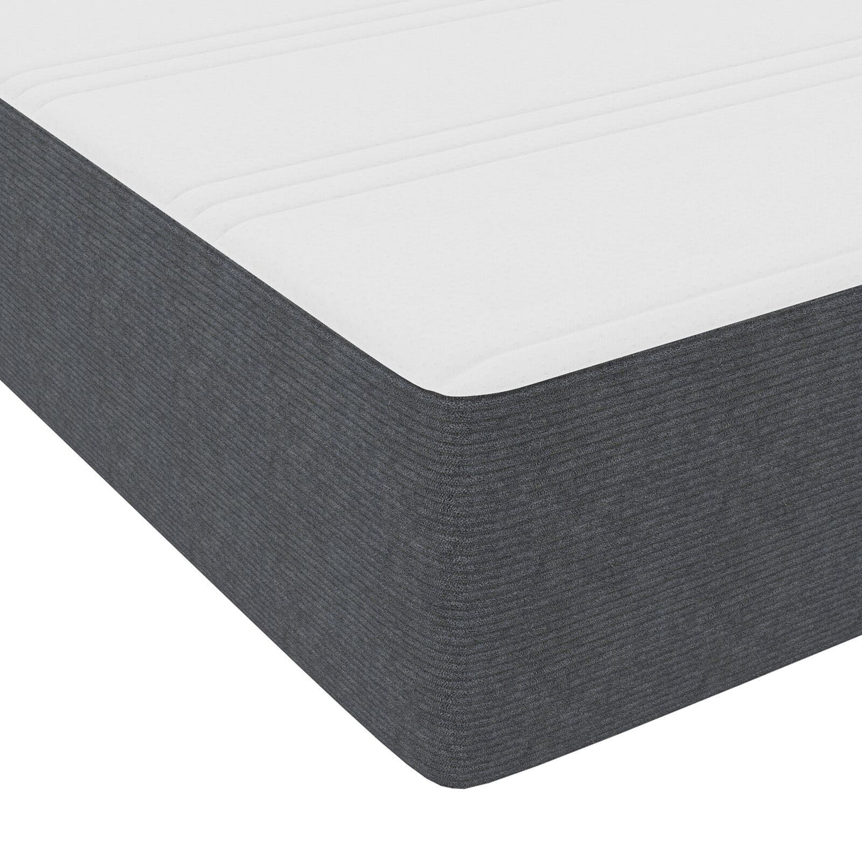 Box Spring Bed With Mattress Dark Grey 80X200 Cm Corduroy Fabric