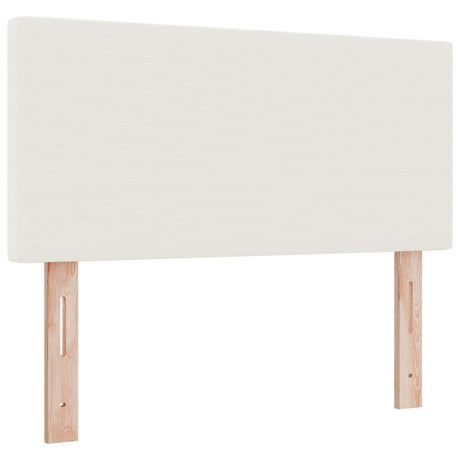 Box Spring Bed With Mattress & Led Corduroy Fabric